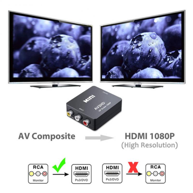 AV To HDMI ȣȯ   ڽ  RCA CVSB L/R -HD 1080P HDMI ȣȯ Ϸ  HDTV 